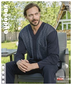 Пижама мужская на пуговицах AYD3478