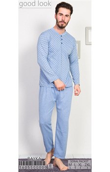 Пижама мужская байка - фото 6831
